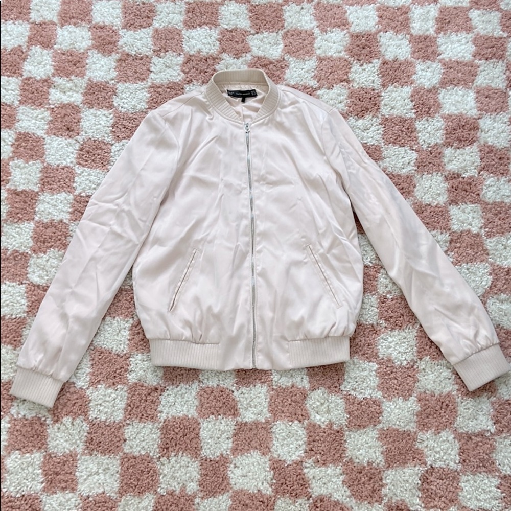 ✨ZARA✨ Baby Pink Bomber Jacket